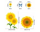 Sunflower with Butterfly wall decals 